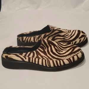 Henry Beguelin Milano Zebra Faux Fur Shoes